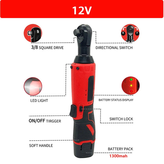 12V/18V Impact Wrench Cordless Rechargeable Electric Wrench 3/8 Inch